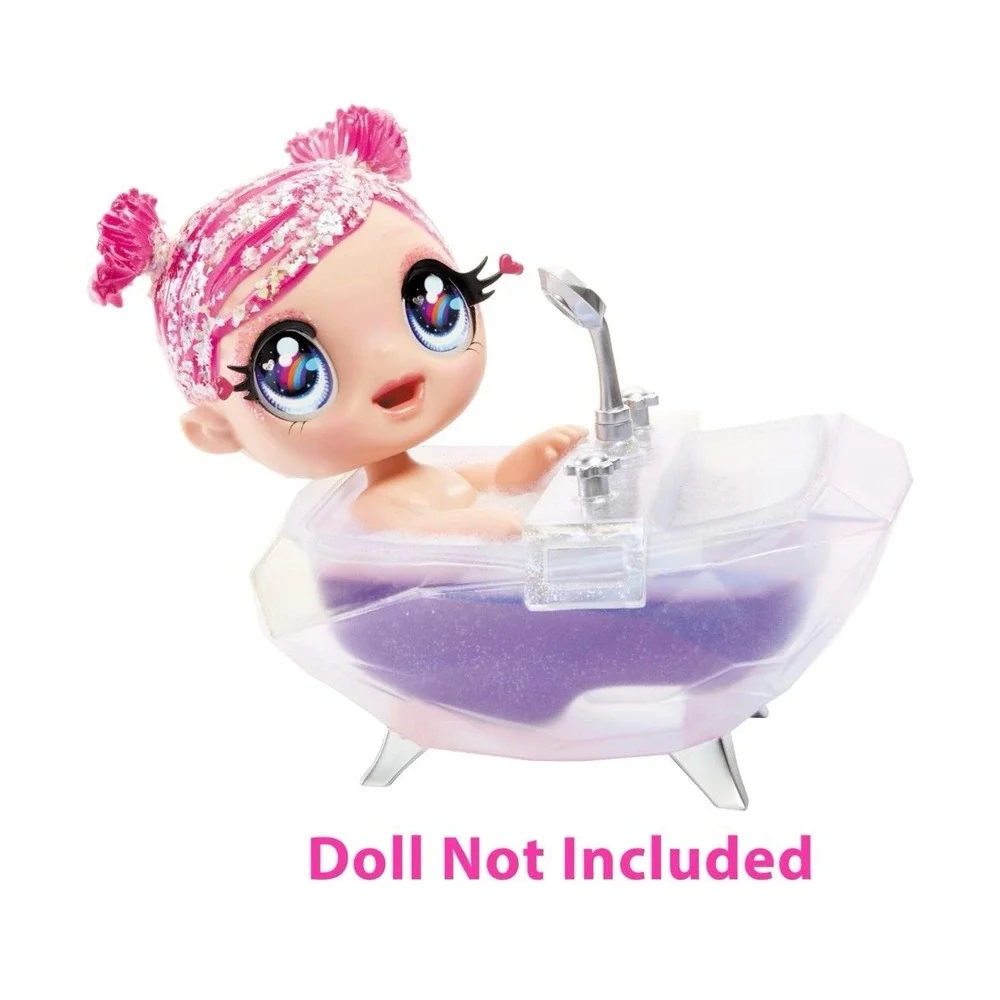 MGA'S Glitter Babyz Color Change Bubbling Bathtub, Real Working Shower Head‎ NEW
